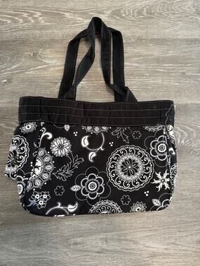 Thirty-one Floral Tote Bag with Striped Lining